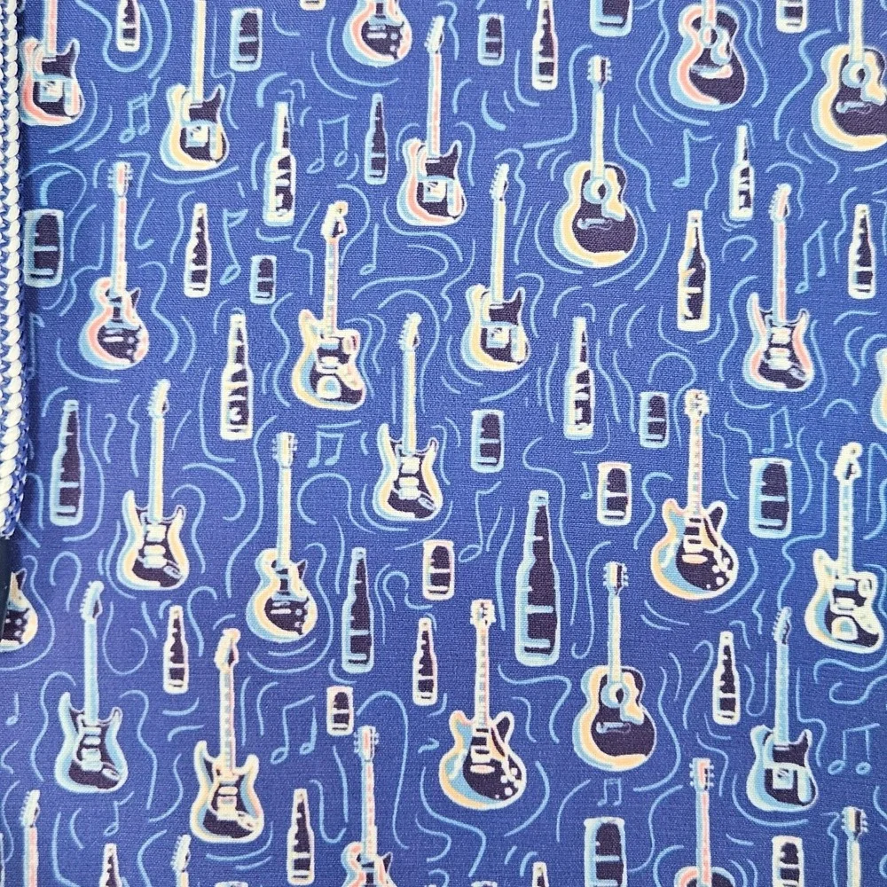 Peter Millar Men's Swimming Shorts Draw String Guitar Print about 2XL‎